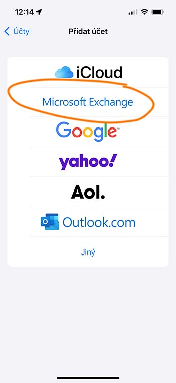 Microsoft Outlook - krok 1